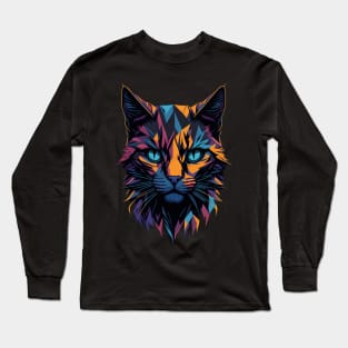 Cat wpap art Long Sleeve T-Shirt